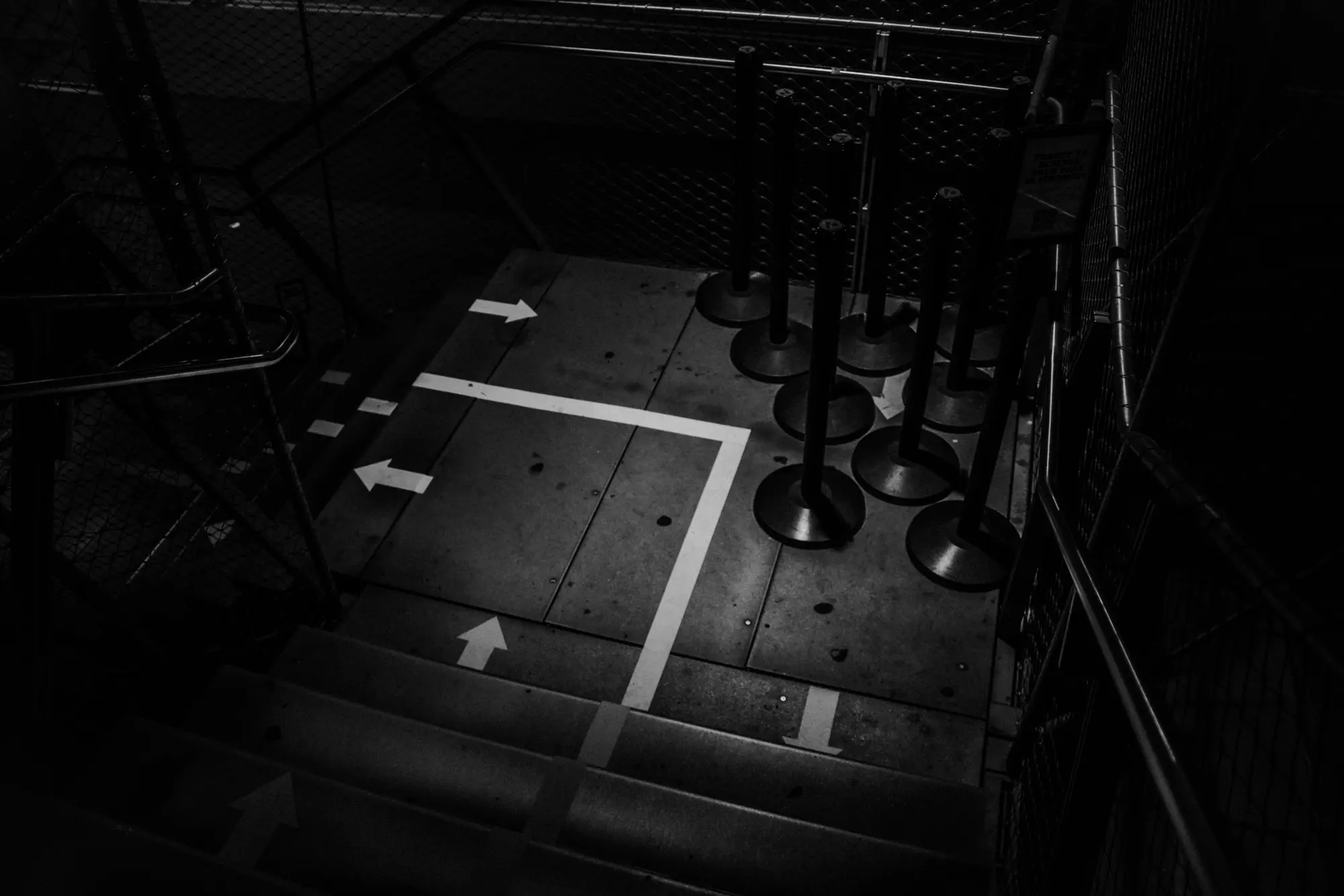Dark interior at the entrance to the High Line